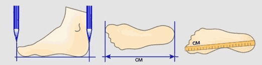 съем размеров носков